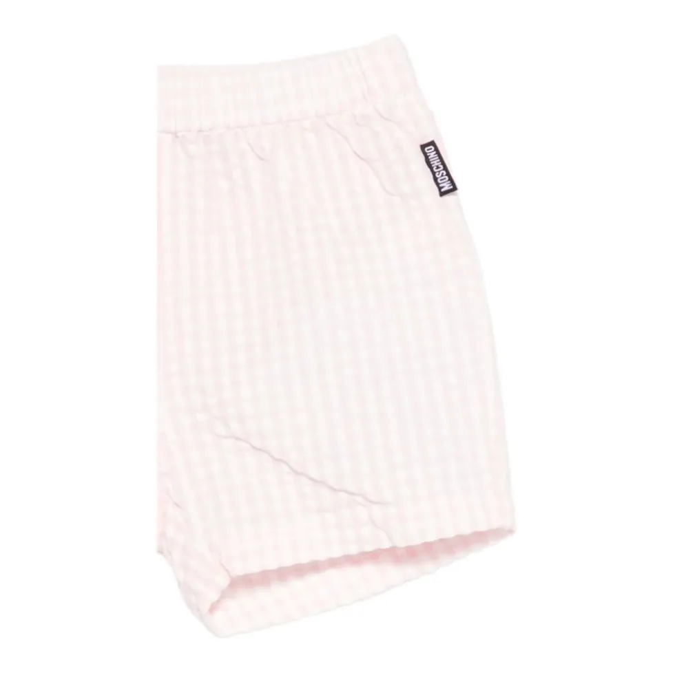 Bear Print Check Two-Piece Set