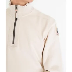 Beige Half Zip Stilfuld Jakke