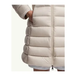 Beige Mellemlang Dunjakke