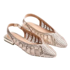 Åben Tå Vævet Ballerina