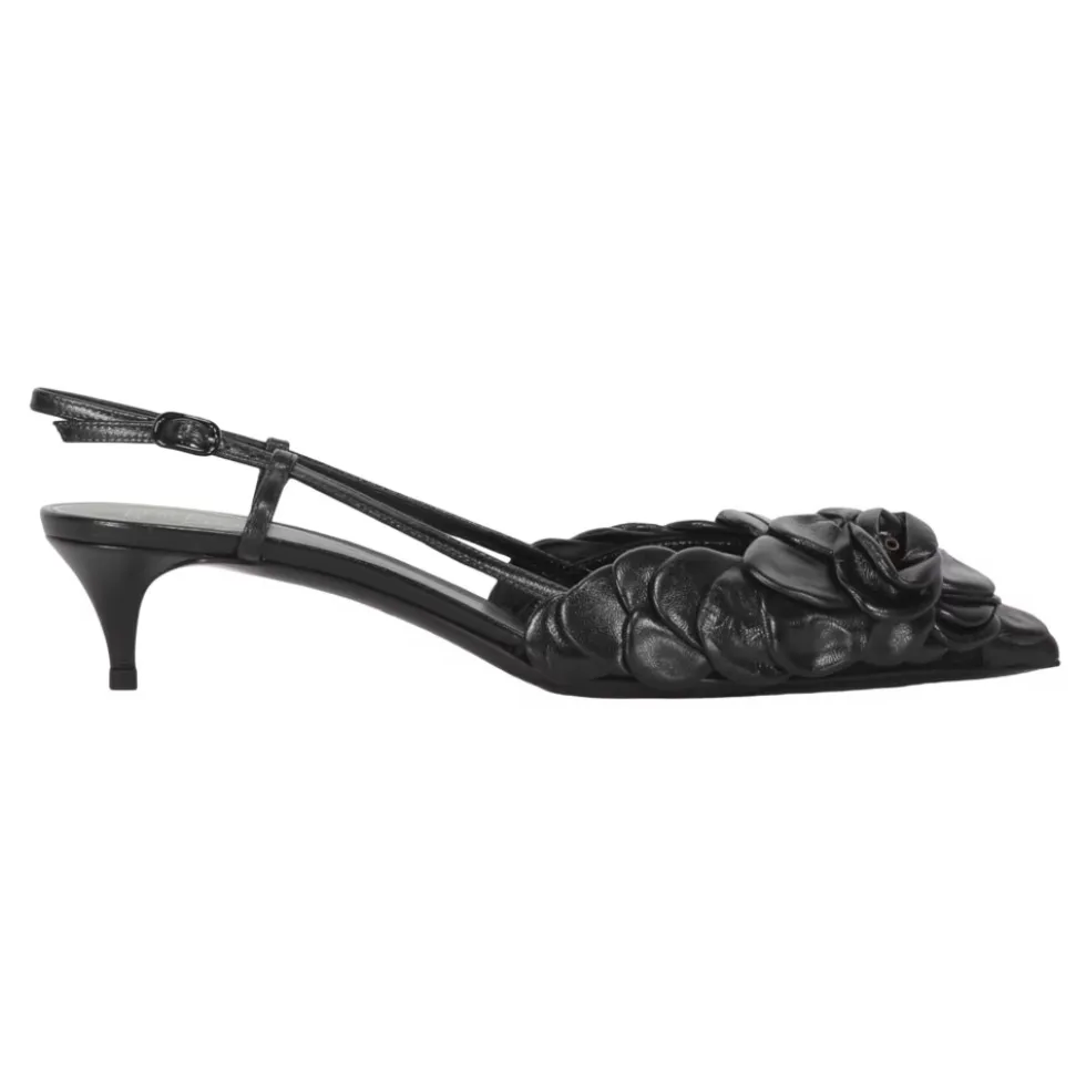 Blomstrede Pointy Toe Slingback Pumps