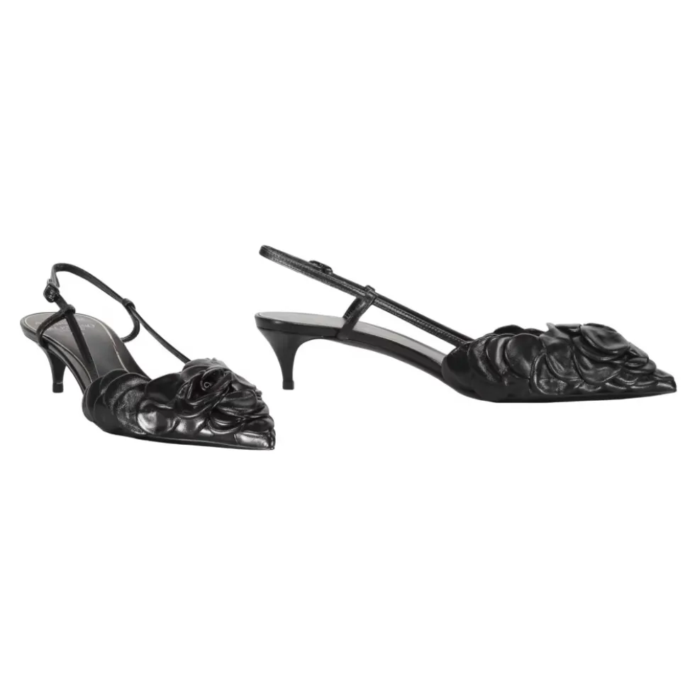 Blomstrede Pointy Toe Slingback Pumps