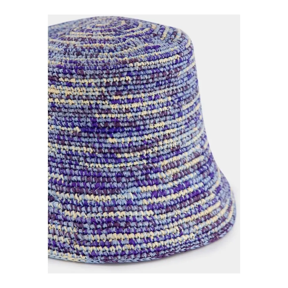 Blå Straw Bucket Hat