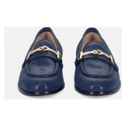 Blå Tejus Print Læder Mokkasin
