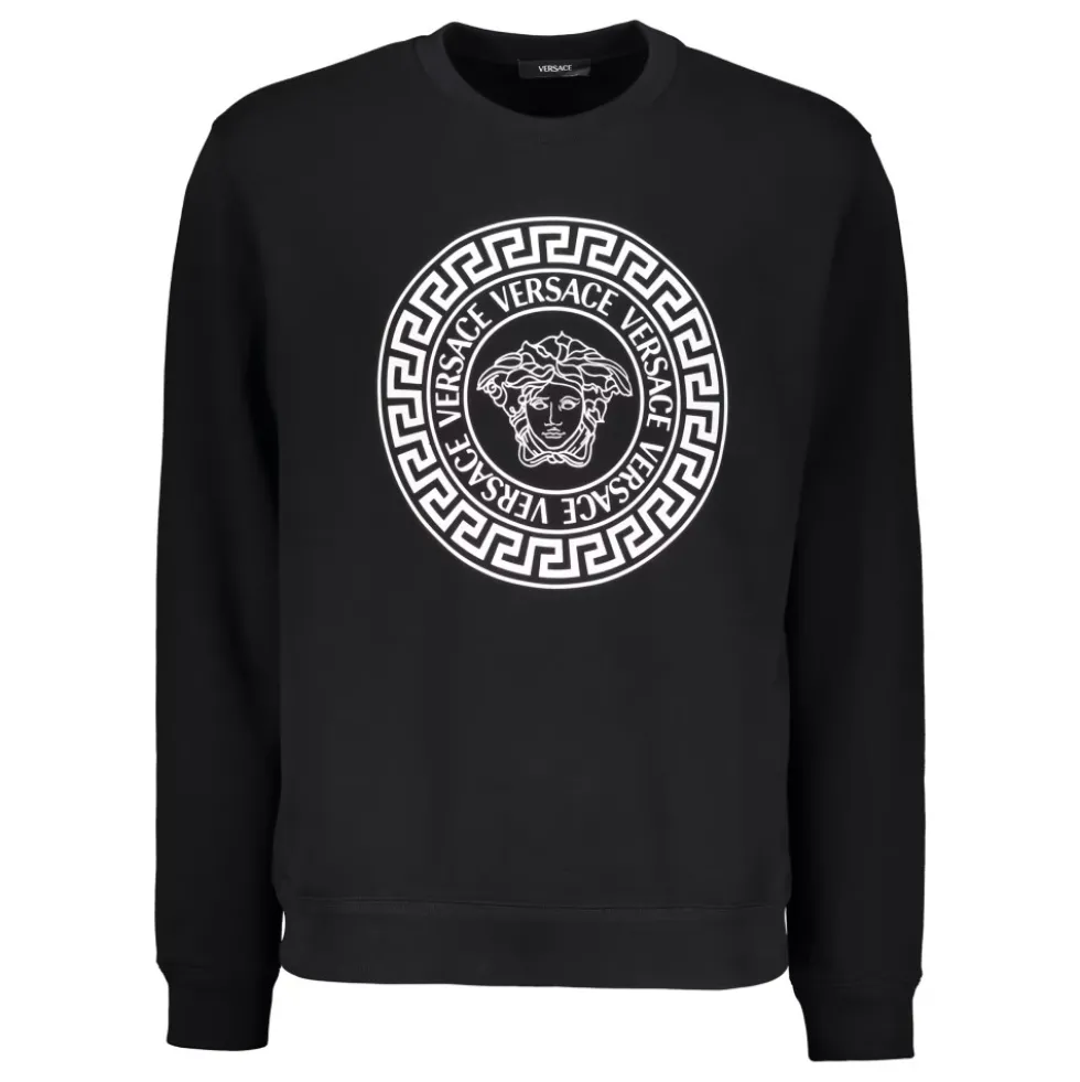 Bomulds sweatshirt med logo detalje