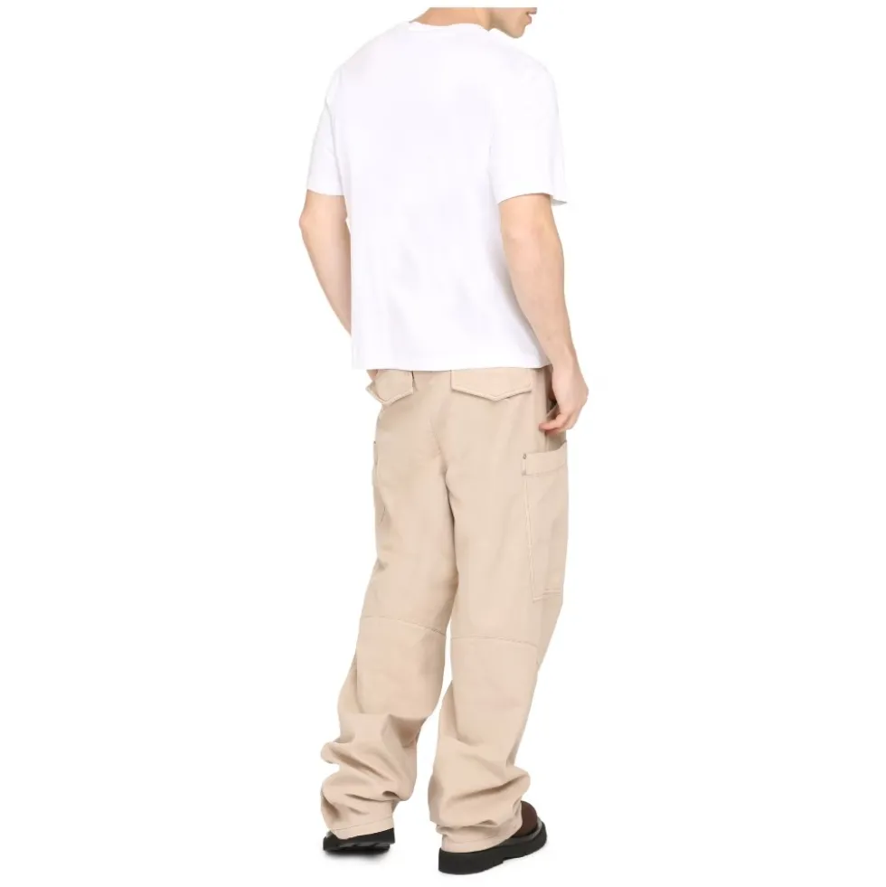 Bomulds T-shirt med rund hals