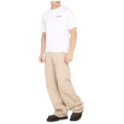 Bomulds T-shirt med rund hals