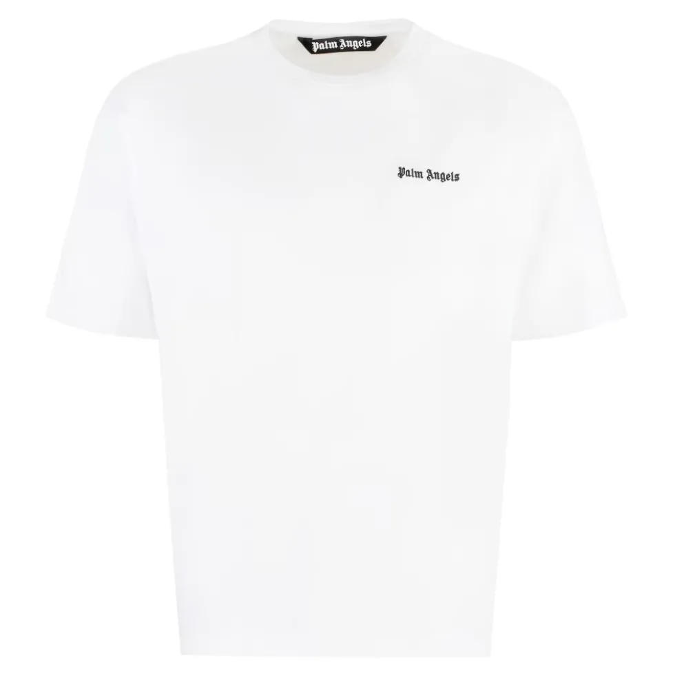 Bomulds T-shirt med rund hals