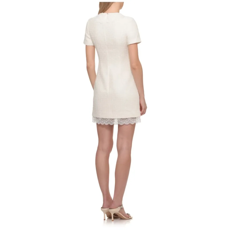 Bouclé blondekant mini kjole