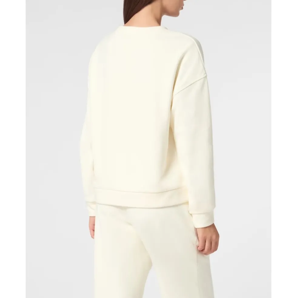 Boxy Fit Sweatshirt Round Neck LS