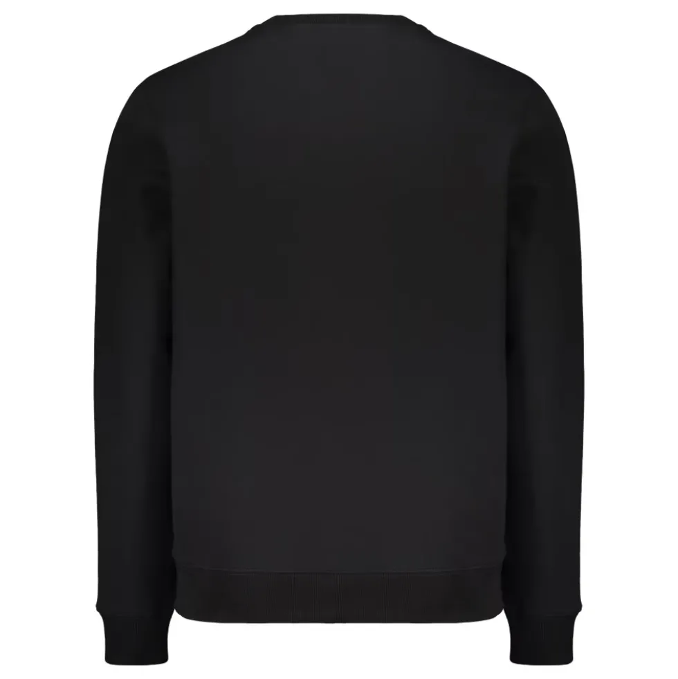 Broderet bomuldssweatshirt med ribkanter
