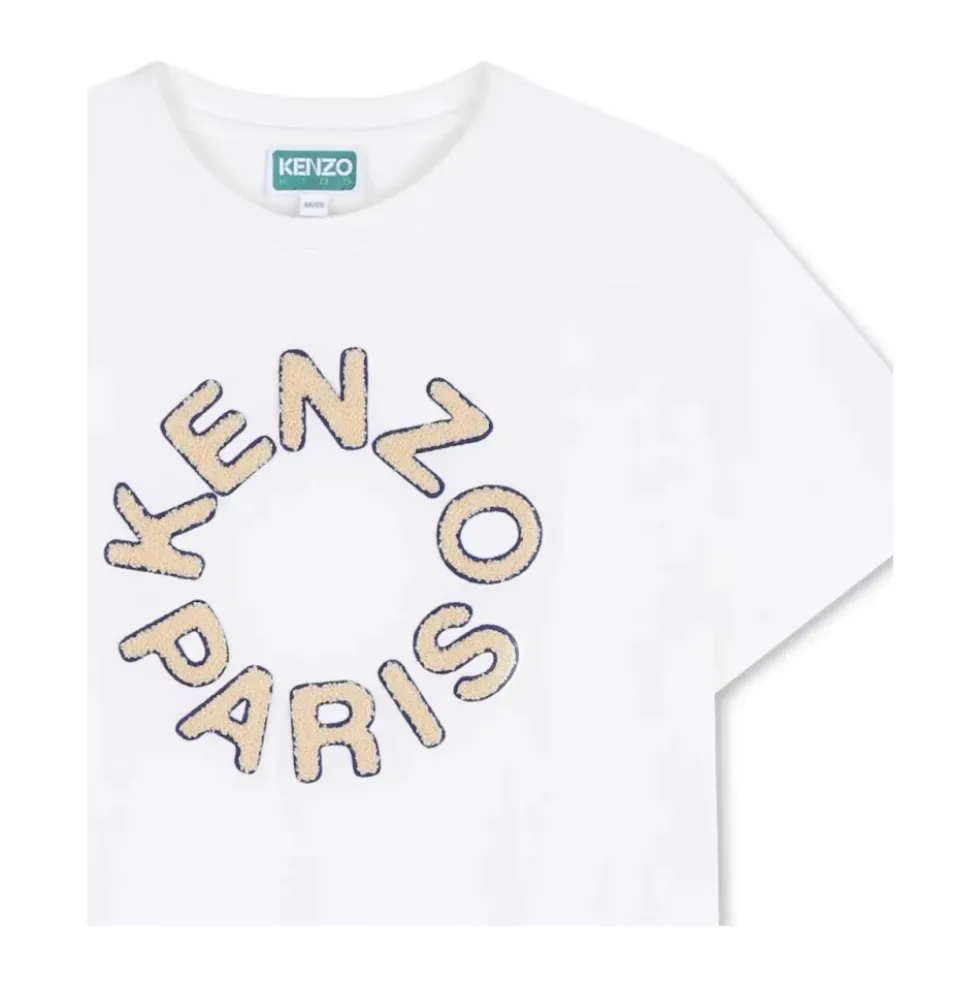 Broderet T-shirt i bomuld