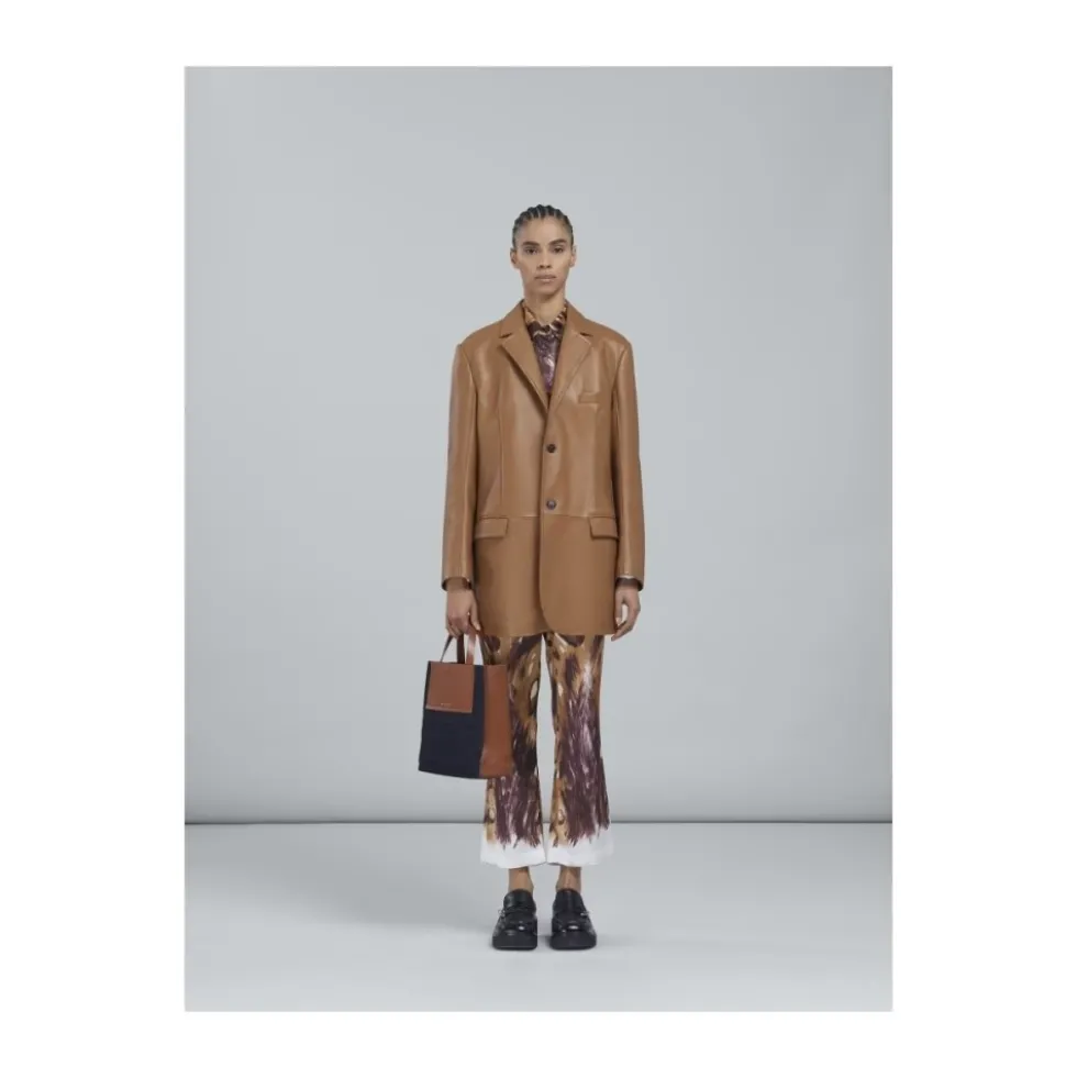 Brun-Denim Skuldertaske