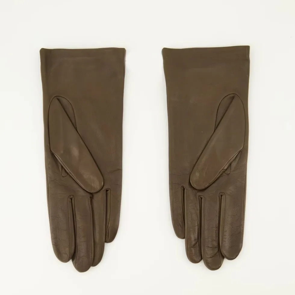 Brun Læderhandsker Unisex Model