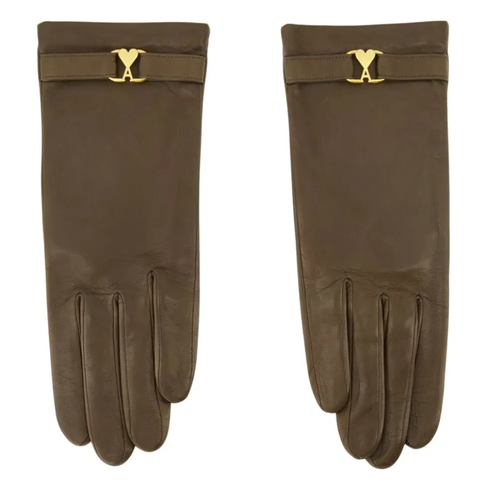 Brun Læderhandsker Unisex Model