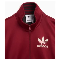 Burgundy Track Jacket med Sideprint