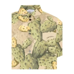 Cactus-print Poplin Skjorte