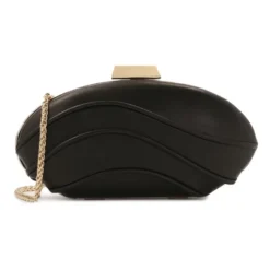 Chic sort ellipseformet clutch taske