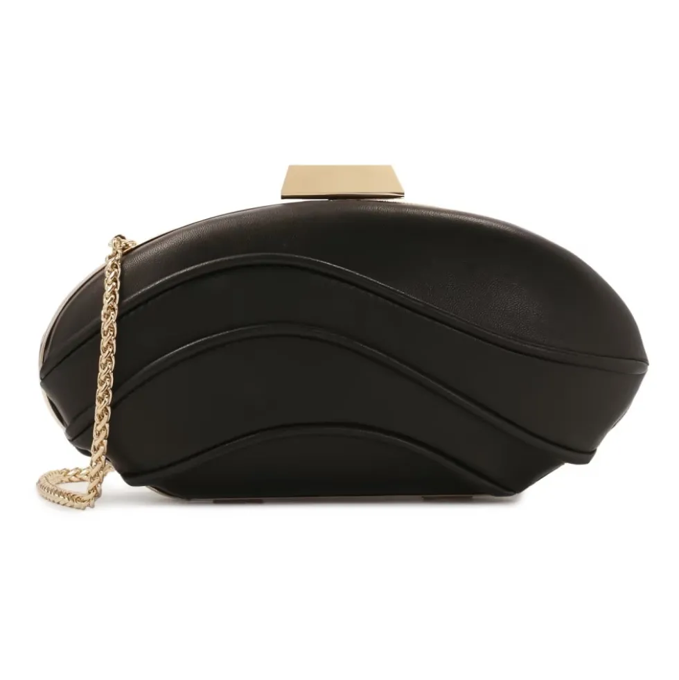Chic sort ellipseformet clutch taske