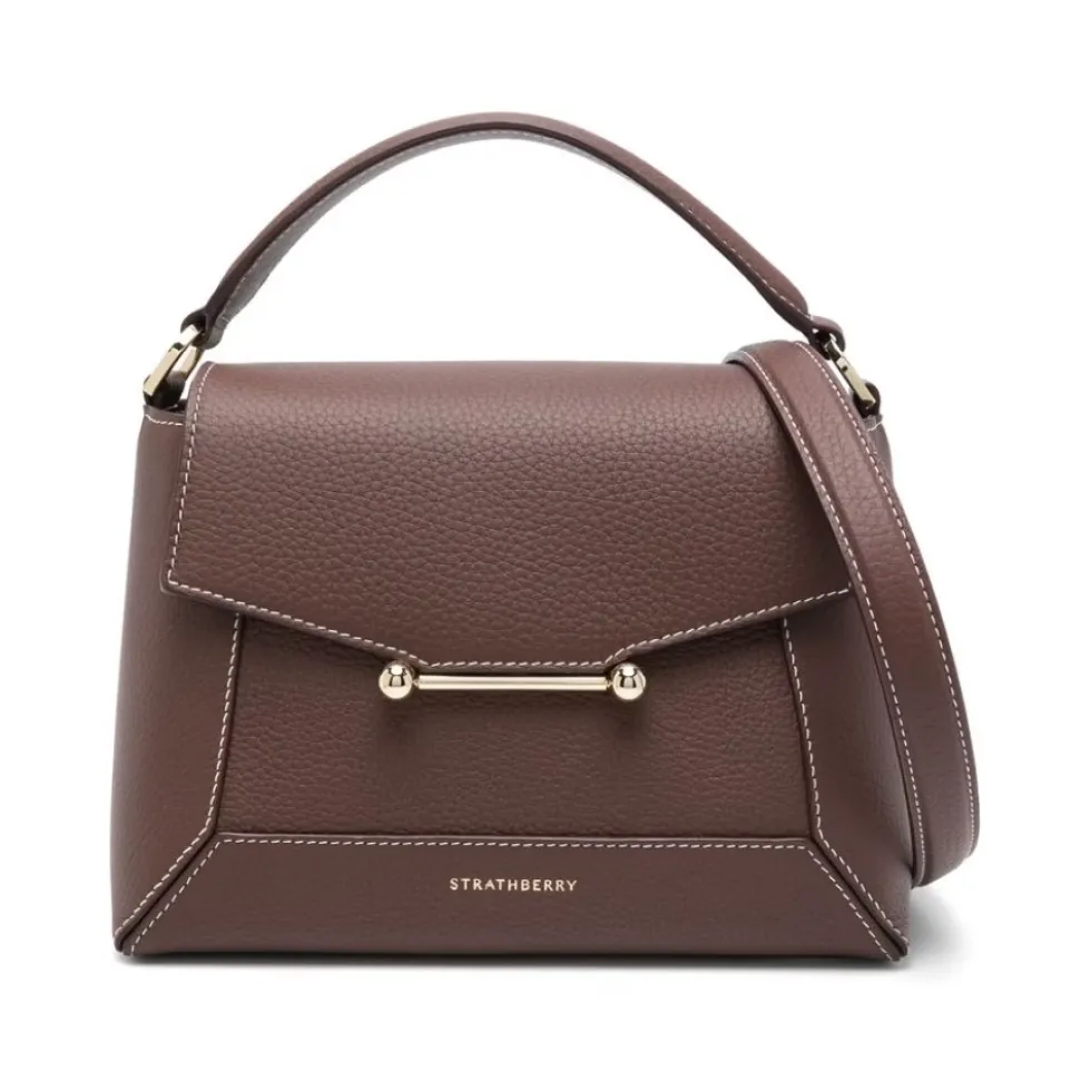 Chokoladebrun Foldover Top Taske