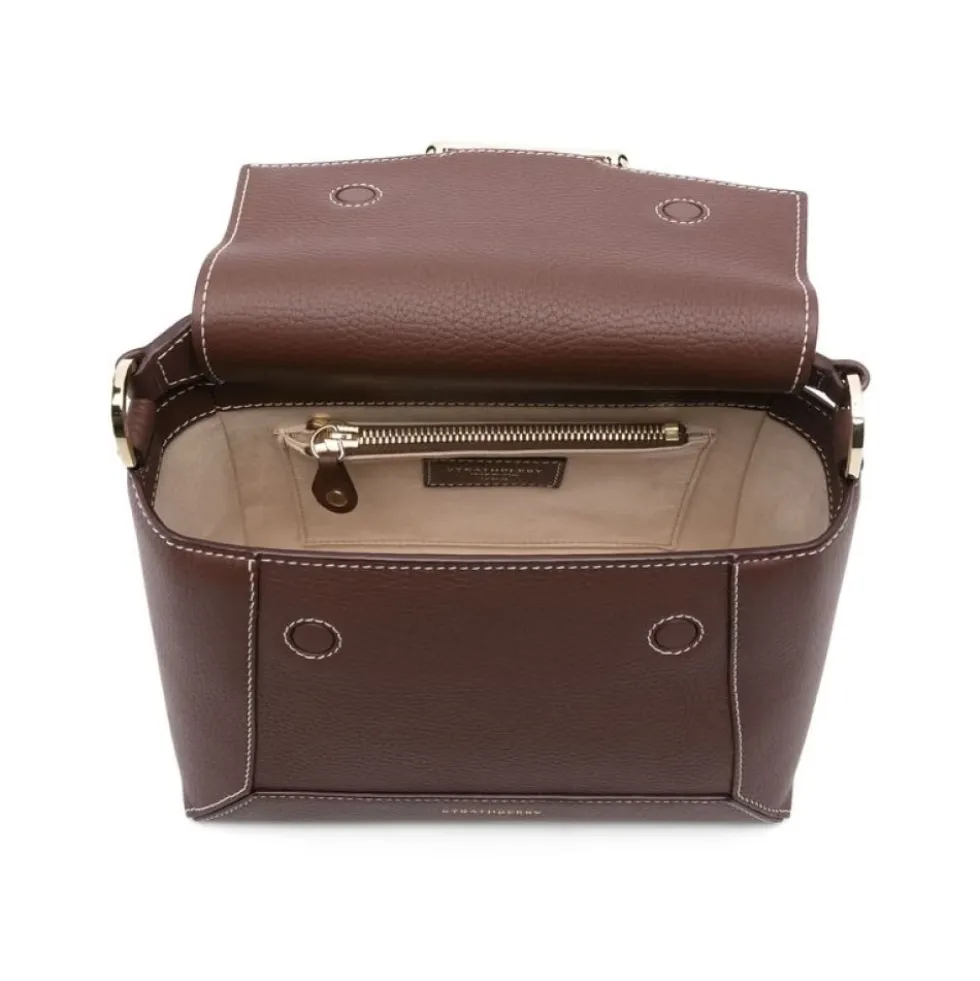 Chokoladebrun Foldover Top Taske