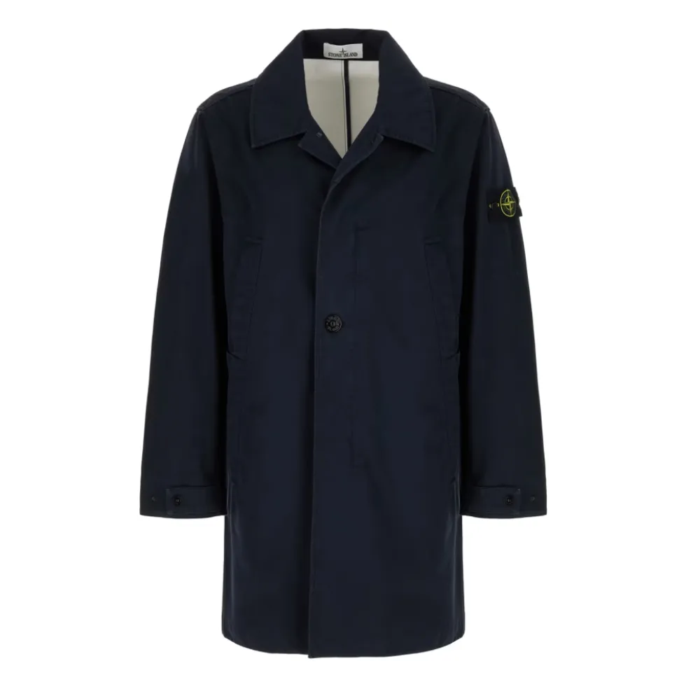 Compass-Badge Button-Up Coat