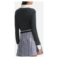 Contrast Collar Cardigan