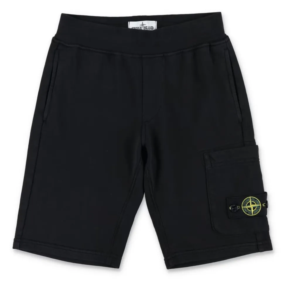 Cotton Fleece Cargo Bermuda Shorts