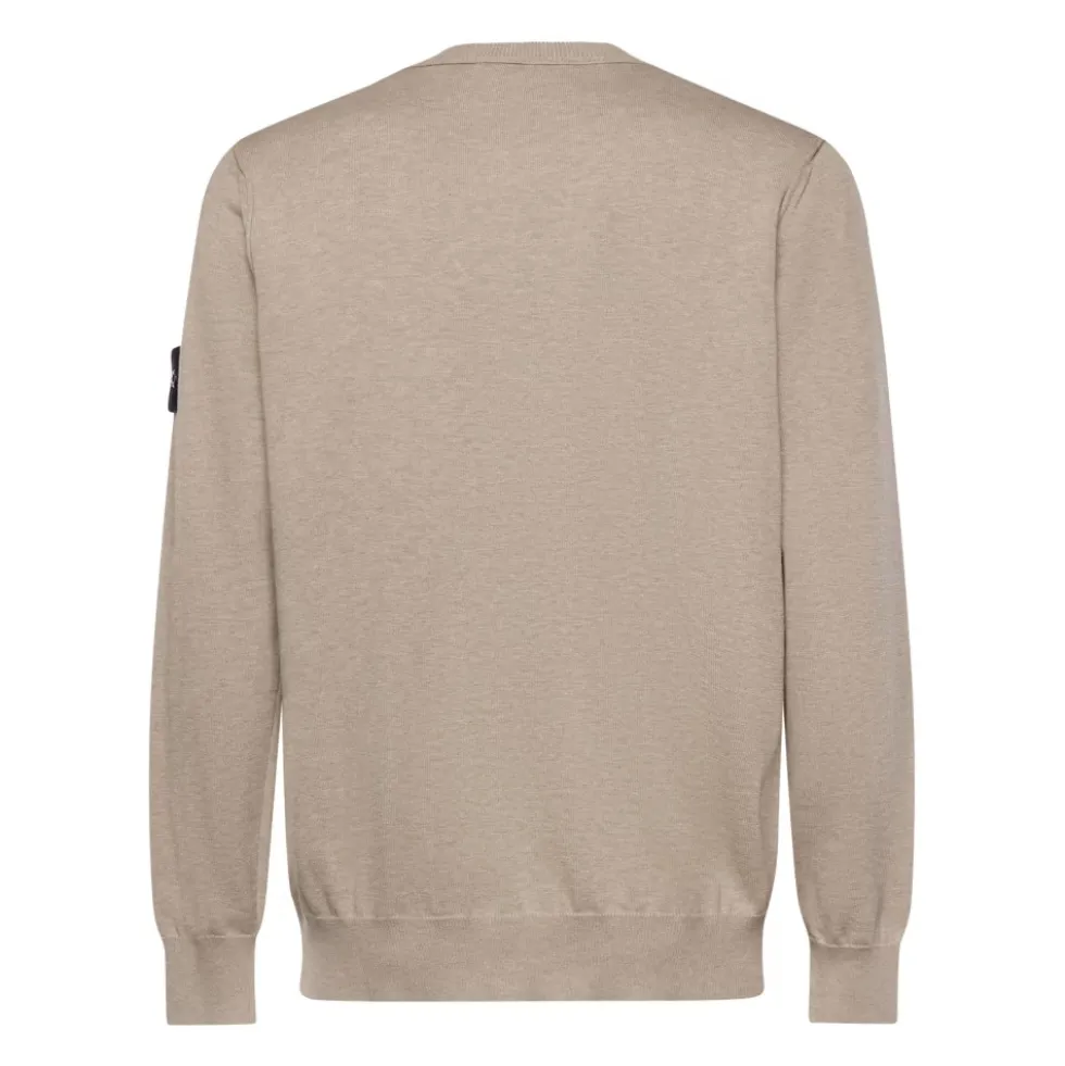 Crewneck Sweater med rullede kantsømme