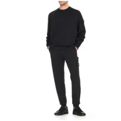 Crewneck Sweatshirt med Logo Patch