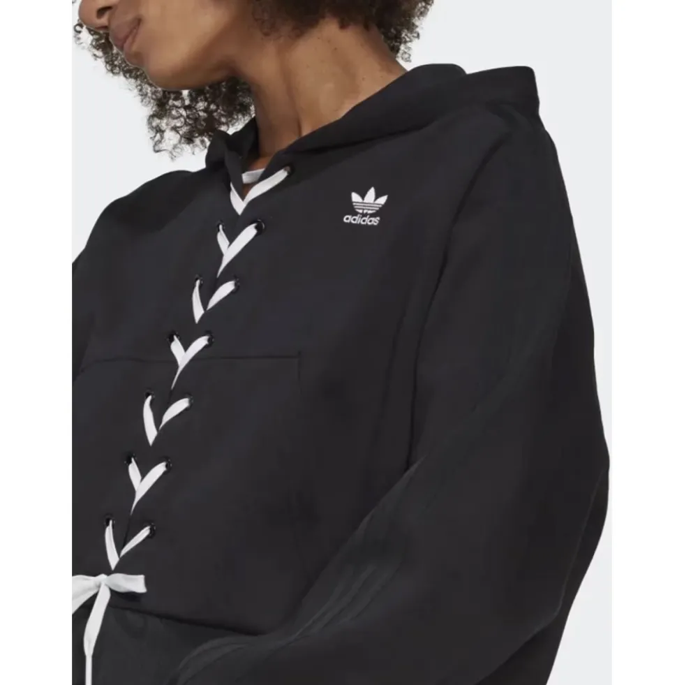Cropped Hoodie med blonde detaljer