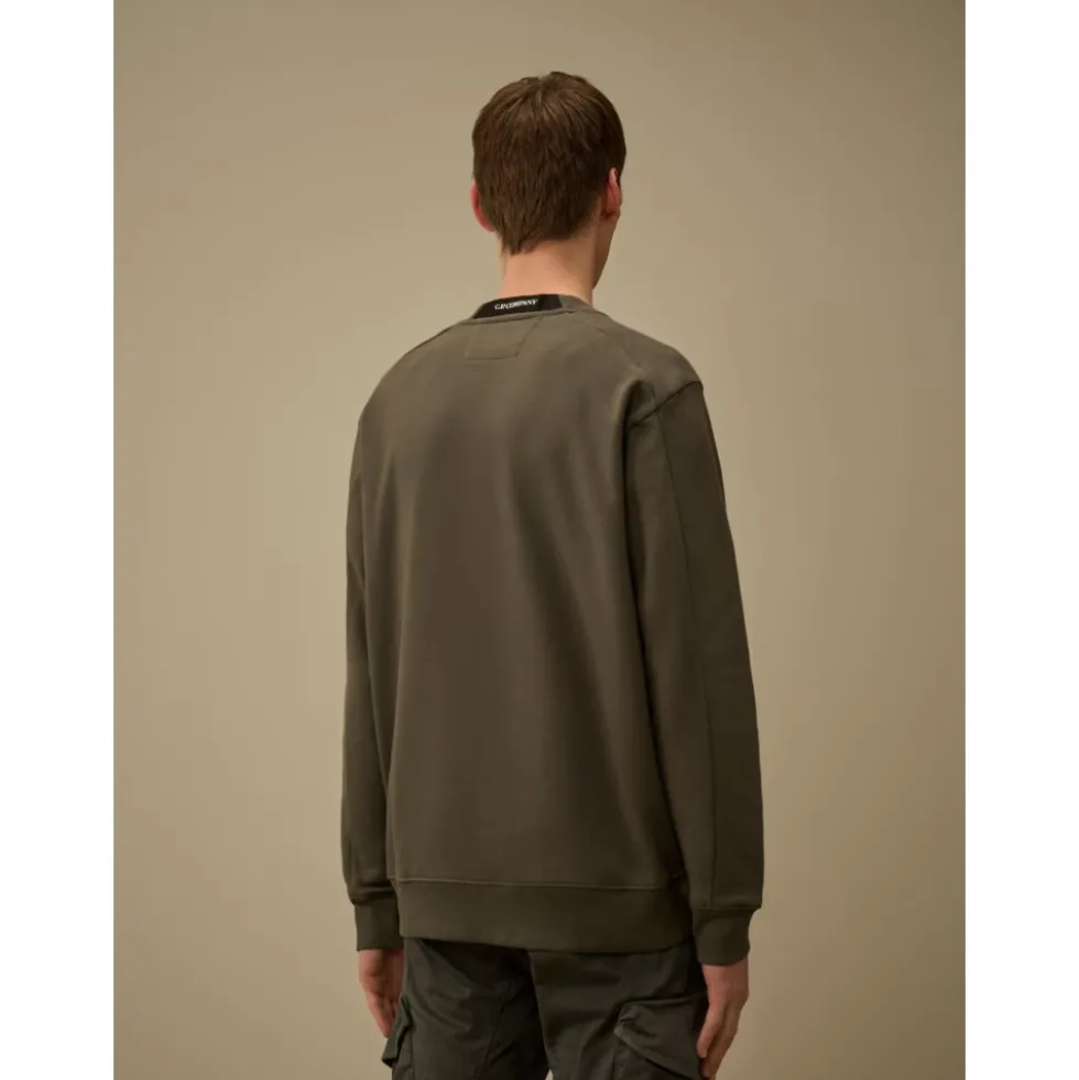 Diagonal Raised Fleece Crewneck Lens Sweatshirt