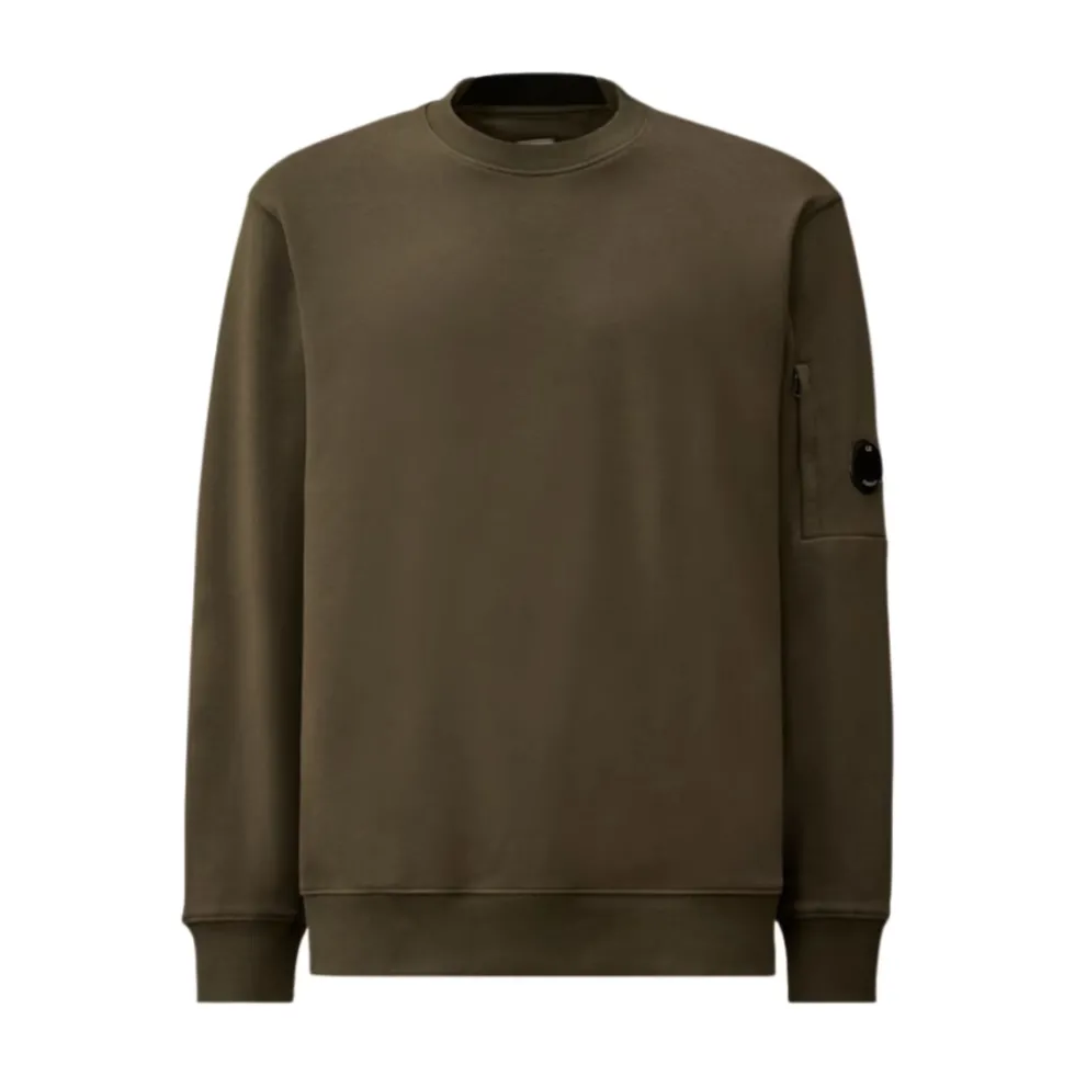 Diagonal Raised Fleece Crewneck Lens Sweatshirt