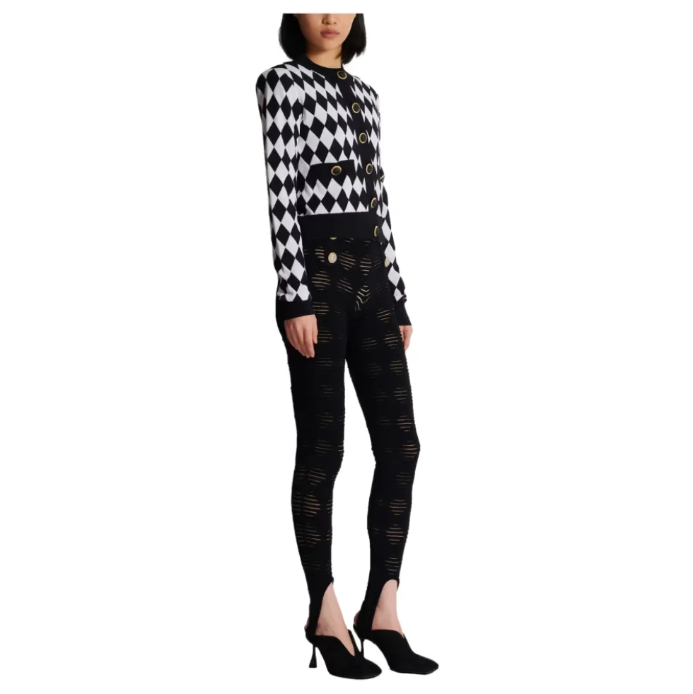 Diamond knit cardigan