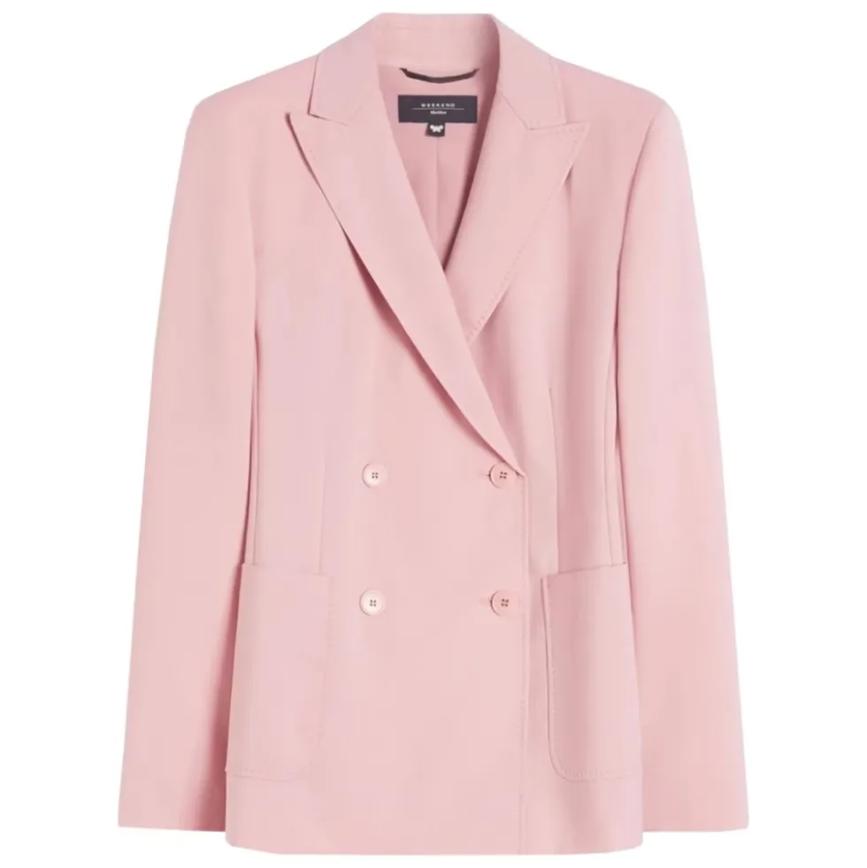 Dobbeltknappet blazer i strækuld