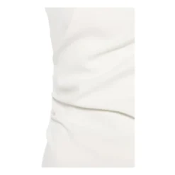 Draped Boat Neck A-line Dress