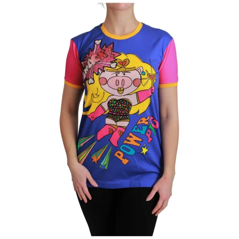 Elegant bomuldst-shirt med Supergirl-motiv
