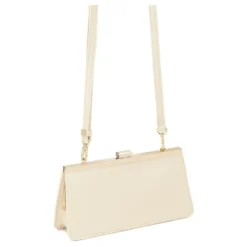 Elegant håndtaske med metalramme