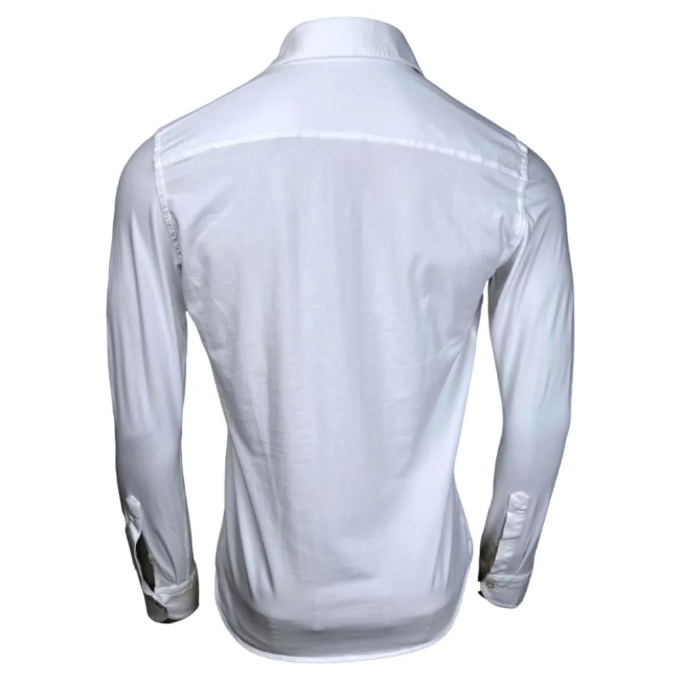 Elegant hvidt jersey skjorte