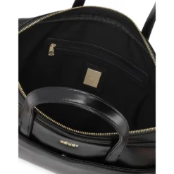 Elegant læder computertaske