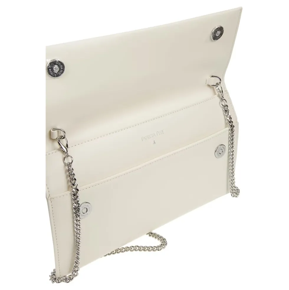 Fly Læder Clutch Taske med Kæde