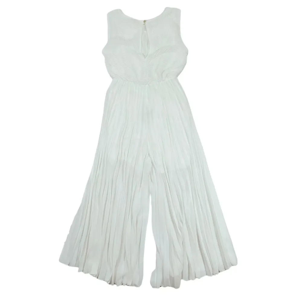 Fuldstændig Plisseret Jumpsuit Kjole