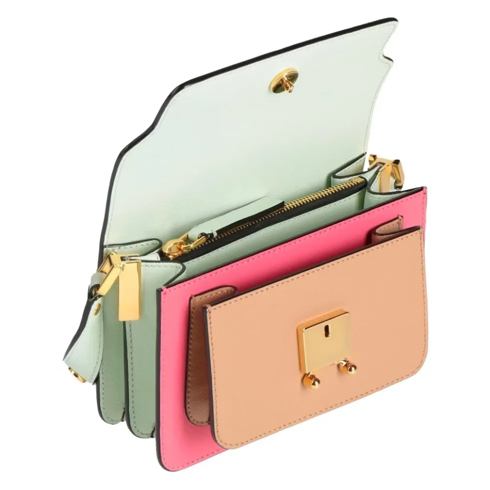 Fuxia-Menta-Nocciola Skuldertaske
