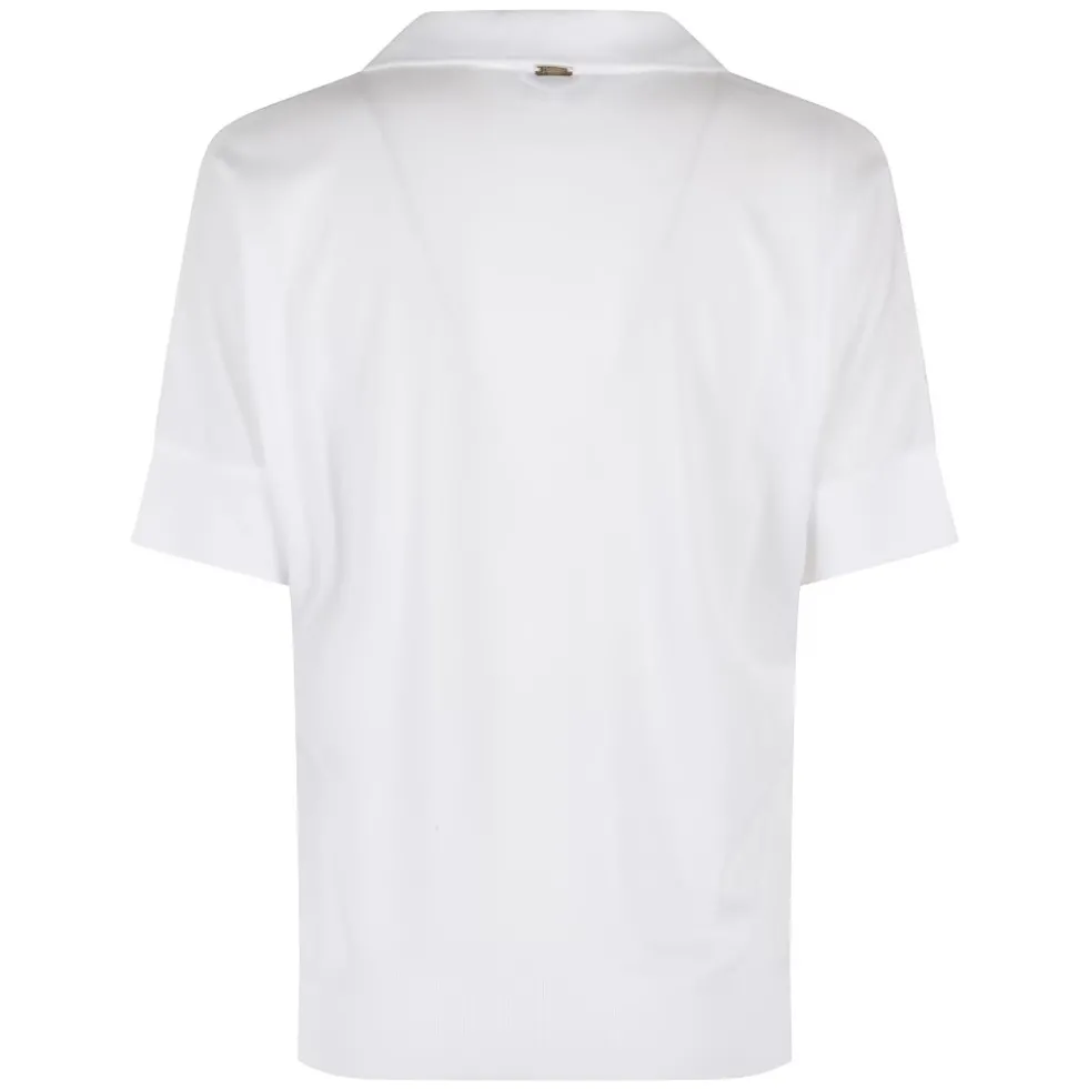 Glam Knit Polo i hvid