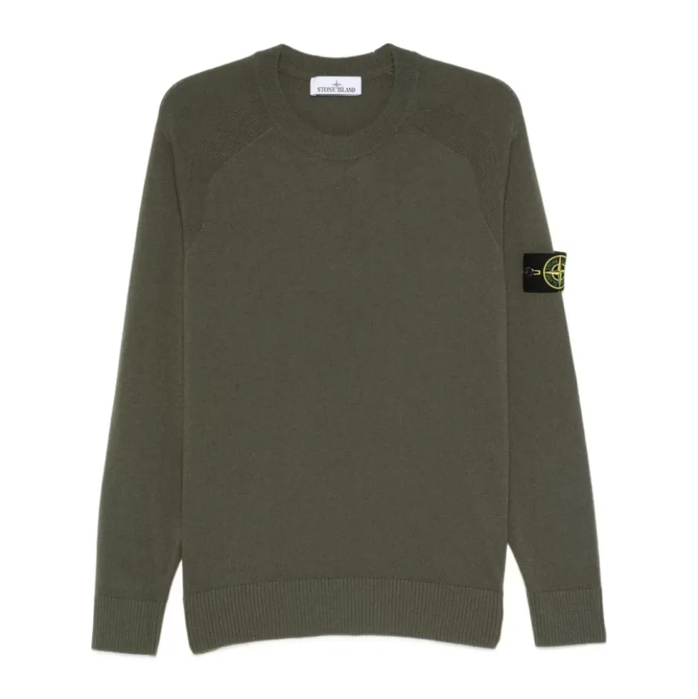 Grøn Uld Raglan Sweater