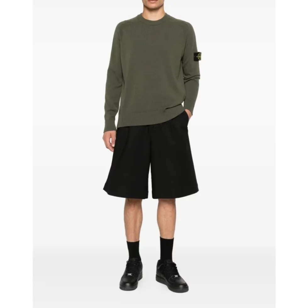 Grøn Uld Raglan Sweater