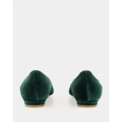 Grøn Velvet Krystal Flade