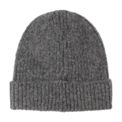 Grå Uld Beanie med Alpaca