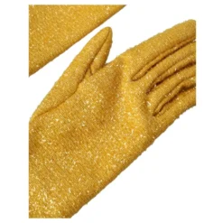 Guld Lurex Mid Arm Handsker