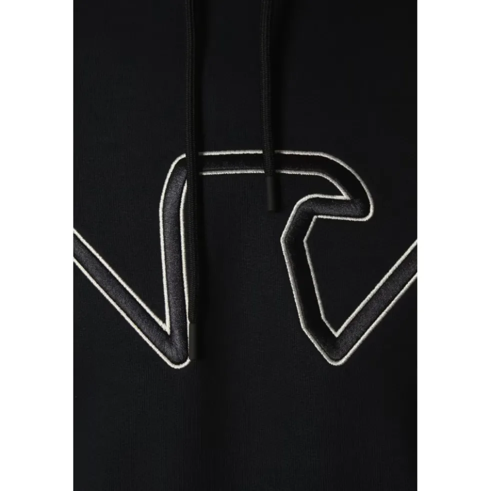 Hooded Jersey Sweatshirt med præget kuppelformet logo